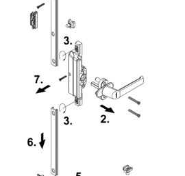 Schüco binnenwerk 43 mm  zonder FSB - 28790300 / 253605 /  253606