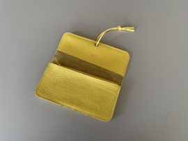 KNOT wallet wide - dandelion leather & elastic