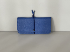 KNOT wallet wide - cobalt leather