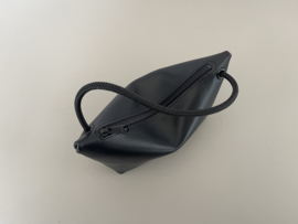 CORD pouch / bag - black leather