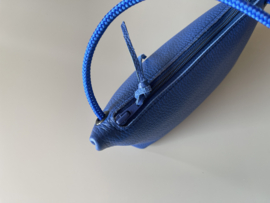 CORD pouch / bag - navy leather & cord