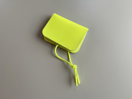 KNOT wallet mini - neon yellow leather