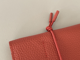 KNOT wallet - brick leather