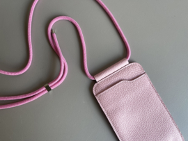 EDGE phone sling - cotton candy leather - cord shoulder strap
