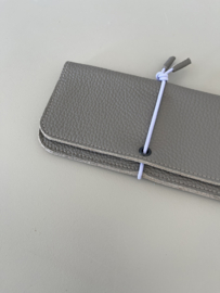 KNOT wallet wide - zinc leather