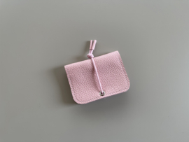 KNOT wallet mini - cotton candy leather & elastic