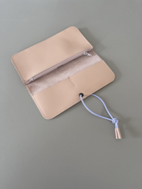 KNOT wallet wide - pale pink leather