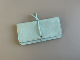 KNOT wallet wide - waterfall leather & elastic