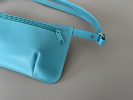 HIP POUCH - turquoise leather