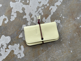 KNOT wallet - butter leather - burgundy elastic cord