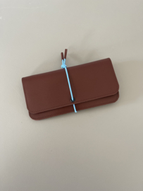 KNOT wallet wide - chestnut leather