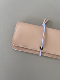 KNOT wallet wide - pale pink leather