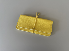 KNOT wallet wide - dandelion leather & elastic