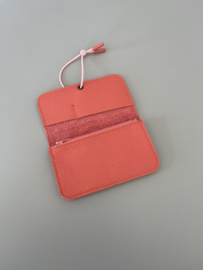 KNOT wallet - coral leather