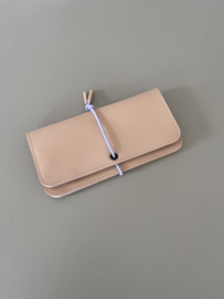 KNOT wallet wide - pale pink leather