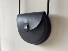 BUBBLE bag - black leather & black cord