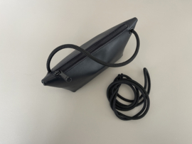 CORD pouch / bag - black leather