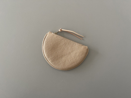 FLAT MOON purse - biscuit leather 