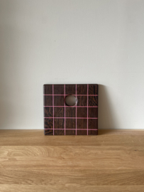 serving board 18,5 - pink grid