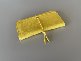 KNOT wallet wide - dandelion leather & elastic