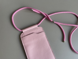 EDGE phone sling - cotton candy leather - cord shoulder strap