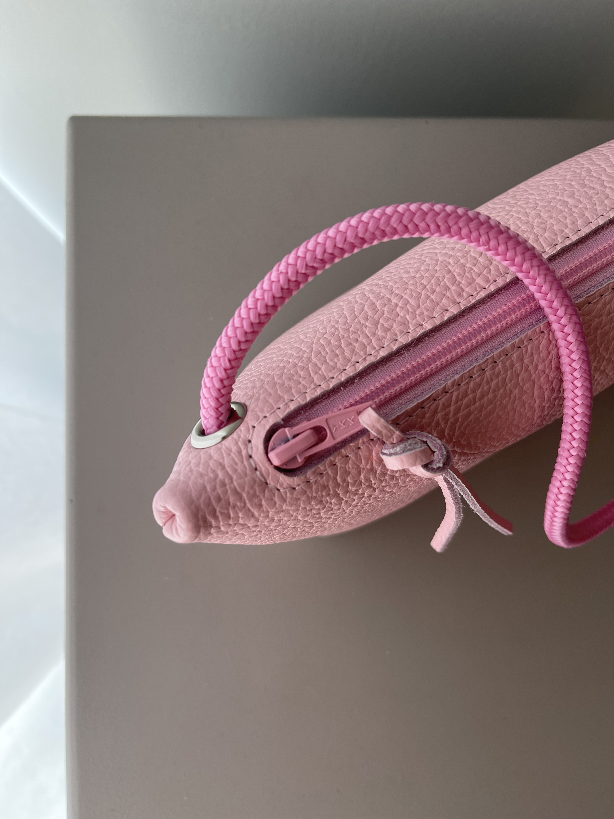 CORD pouch / bag - cotton candy leather