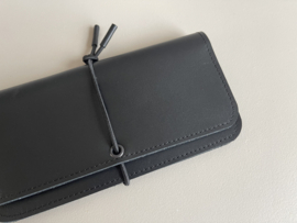 KNOT wallet wide - black leather