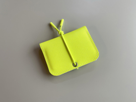 KNOT wallet mini - neon yellow leather