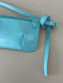 HIP POUCH - turquoise leather