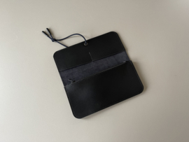 KNOT wallet wide - black leather