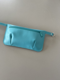 HIP POUCH - turquoise leather