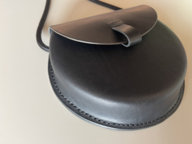 BUBBLE bag - black leather & black cord