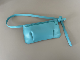 HIP POUCH - turquoise leather