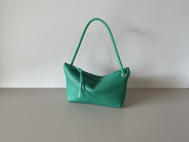 CORD pouch / bag - green grass leather & cord