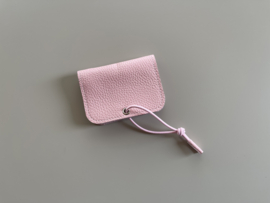 KNOT wallet mini - cotton candy leather & elastic