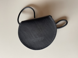 BUBBLE bag - black leather & black cord