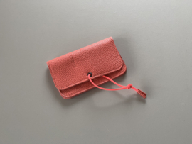 KNOT wallet - coral leather