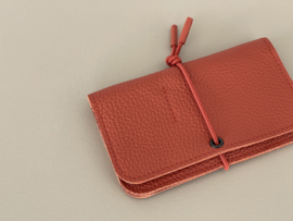 KNOT wallet - brick leather