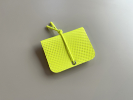 KNOT wallet mini - neon yellow leather