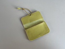 KNOT wallet - pistachio leather & elastic