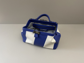 FRAME bag striped - deep blue & off white leather
