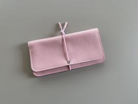 KNOT wallet wide - cotton candy leather & elastic
