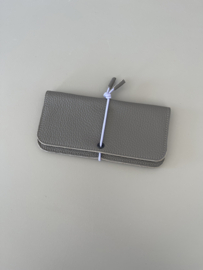 KNOT wallet wide - zinc leather
