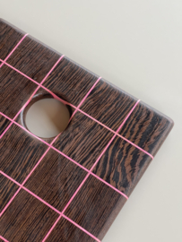 serving board 18,5 - pink grid
