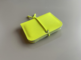 KNOT wallet mini - neon yellow leather
