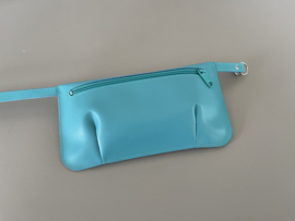 HIP POUCH - turquoise leather