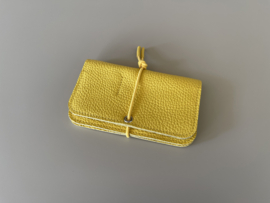 KNOT wallet - dandelion leather & elastic