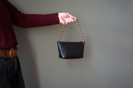 CORD pouch / bag - black leather