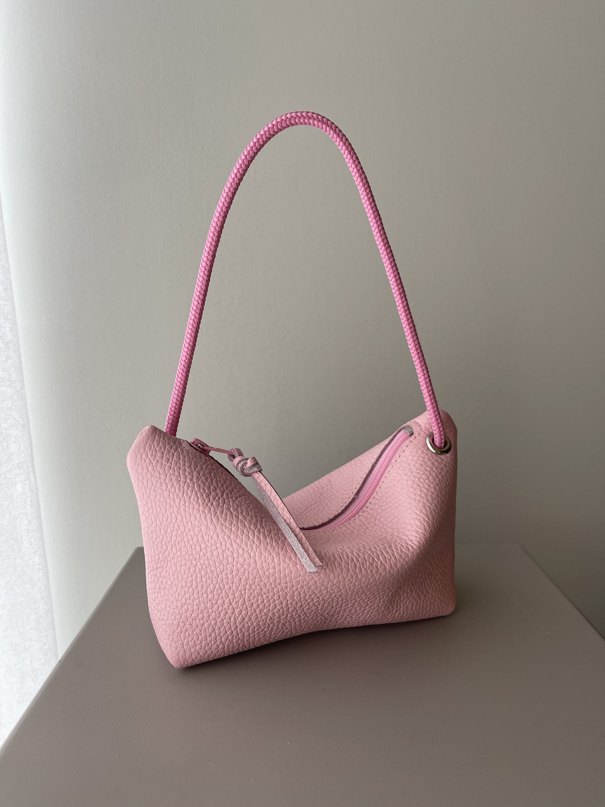 CORD pouch / bag - cotton candy leather