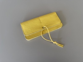 KNOT wallet wide - dandelion leather & elastic
